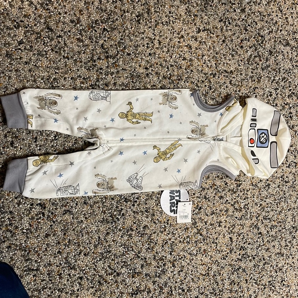 Star Wars happy threads 3-6 month baby onesie hoodie sleeveless new nwt